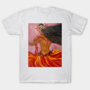 Hula Red Skirt T-Shirt